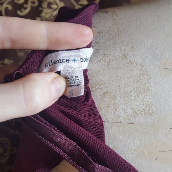 2/$35 Silence + Noise UO corset lace up front Goth Punk purple plum party dress - Picture 9 of 9